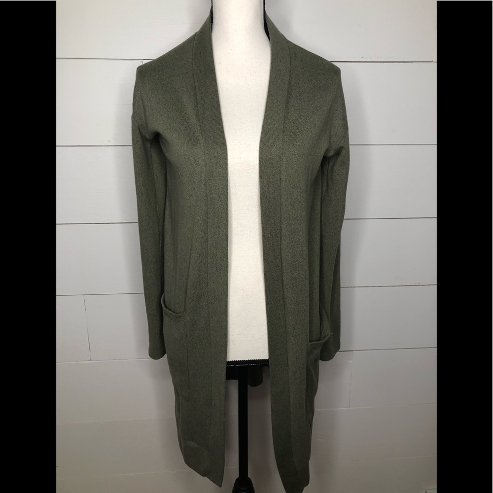 🏝5/$25 Tickled Teal Olive Open Cardigan